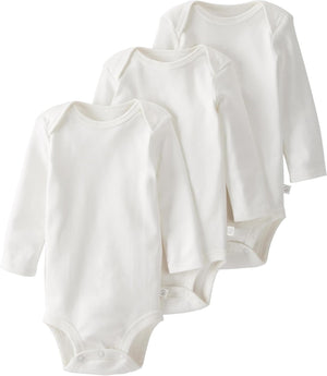 Unisex-Baby 3-Pack Long Sleeve Bodysuits Made with Organic Cotton