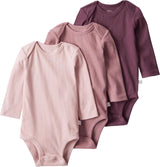 Unisex-Baby 3-Pack Long Sleeve Bodysuits Made with Organic Cotton