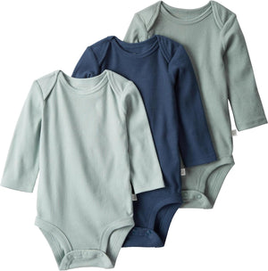 Unisex-Baby 3-Pack Long Sleeve Bodysuits Made with Organic Cotton